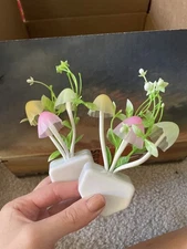 2 Pack LED Mushroom Night Light, Plug-In Sensor Color Changing Lamp