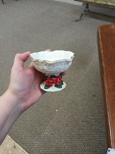Ceramic Christmas Holly & Red Berries Footed ...