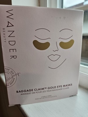 New Wander Beauty Baggage Claim Gold Eye Masks, 6 piece
