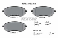 Textar Bremsbelagsatz, Scheibenbremse 2266001 FüR MERCEDES-BENZ