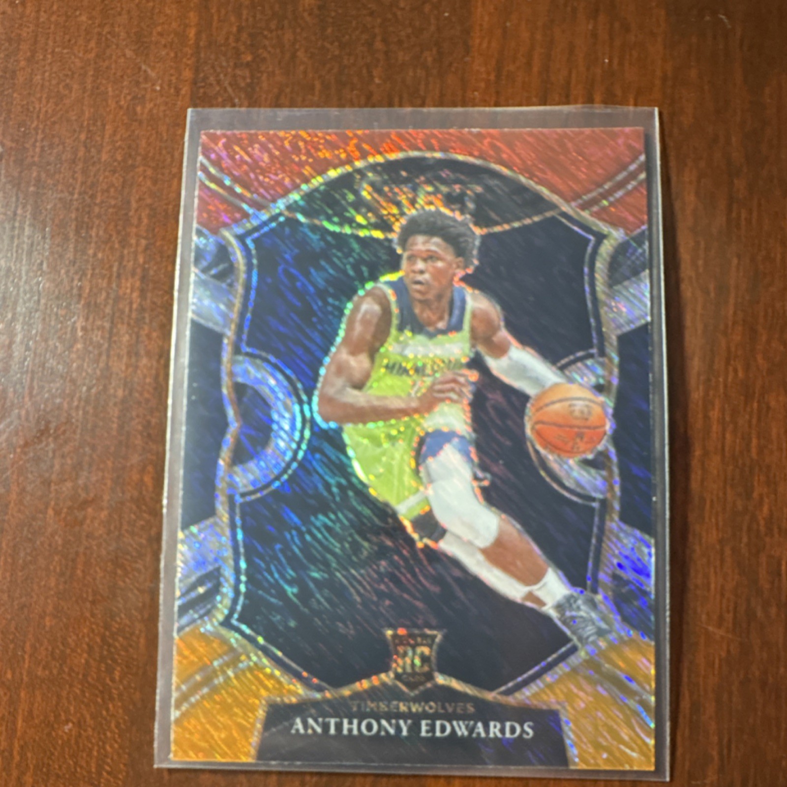 Panini 2020-21 Select Anthony Edwards Rookie Red White Orange Flash Prizm #61
