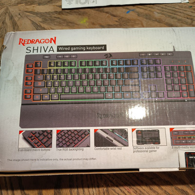 Redragon K512 Shiva RGB Backlit Membrane Gaming Keyboard with Multimedia Keys