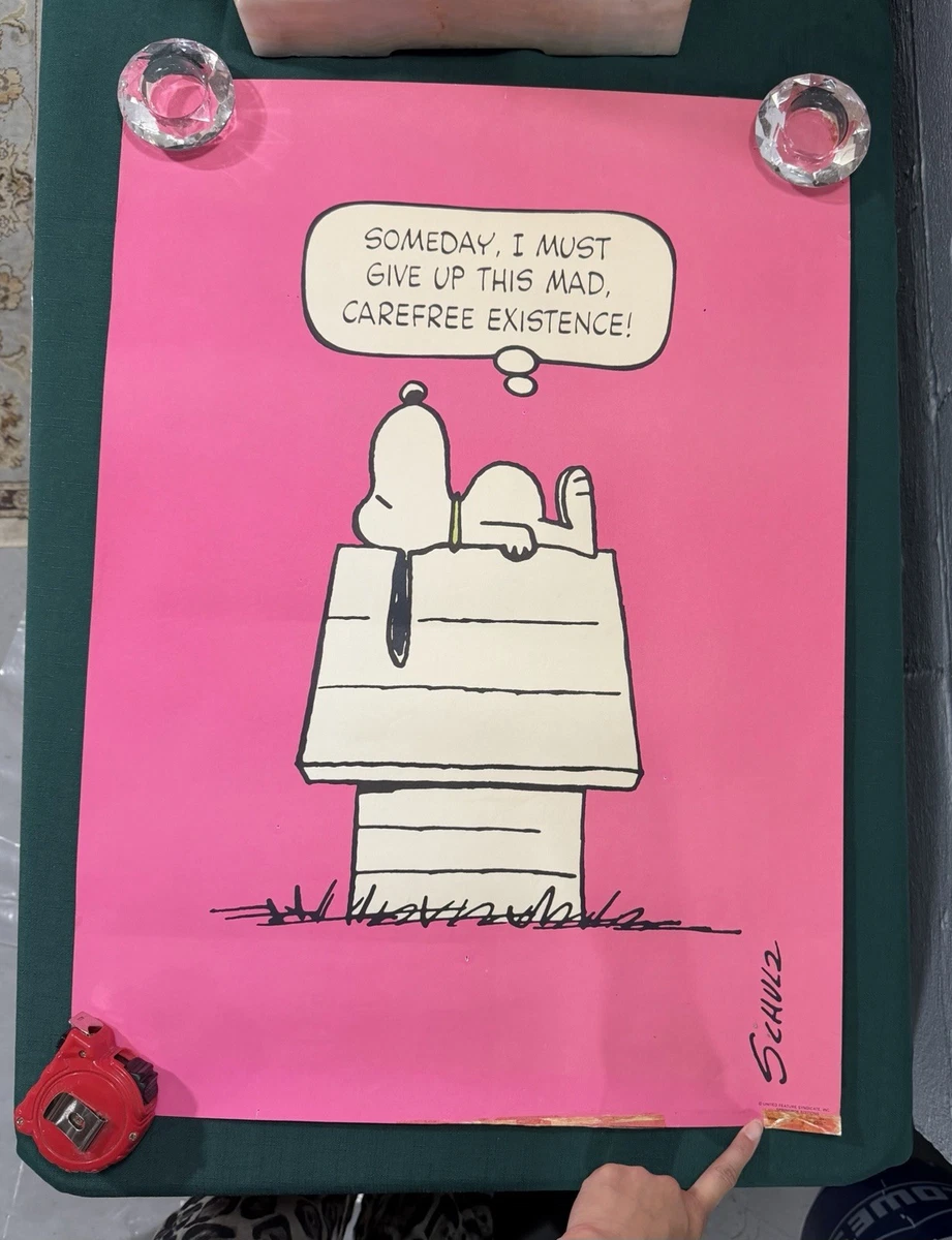 Vintage Snoopy Poster In other Collectible Peanuts Items for sale