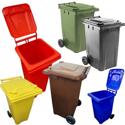 Pluto Verpackung groß Outdoor 240L Gartenabfälle Recycling Rollmülleimer mit