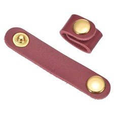 2 Pcs Leather Handbag Strap Shortener, Top Handle Keeper for Handbag Wine Red