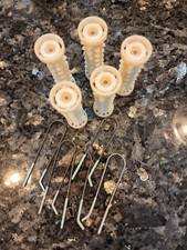 Lot Of 5 Vintage Small .75" Clairol Kindness Hot Rollers w/5 Clips