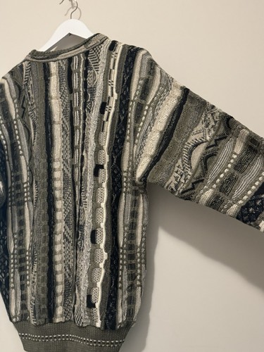 Vtg - Coogi Like 3D Knit Cosby Sweater - Sz Medium M - Biggie - Roundtree & York - Picture 10 of 16