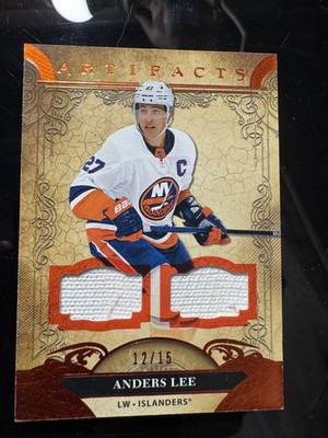 2020-21 Upper Deck Artifacts #1 Anders Lee Material Orange #/15