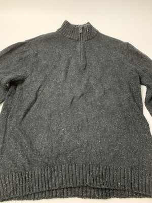 Chaps Half Zip Pullover Halfzip Troyer Schwarz / Weiß Gr: M