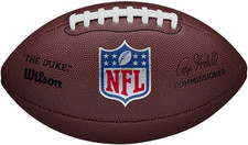 WILSON NFL Authentic Replica Footballs The Duke Leather Brown for Ages 14 and Up