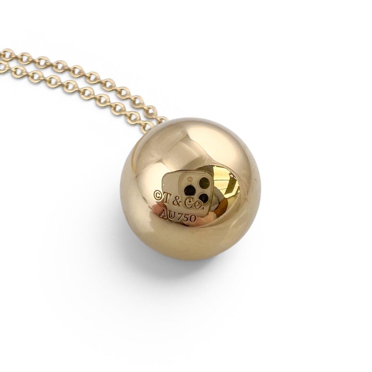 Tiffany & Co. HardWear Ball 18k Yellow Gold 12.5mm Necklace 9.2g
