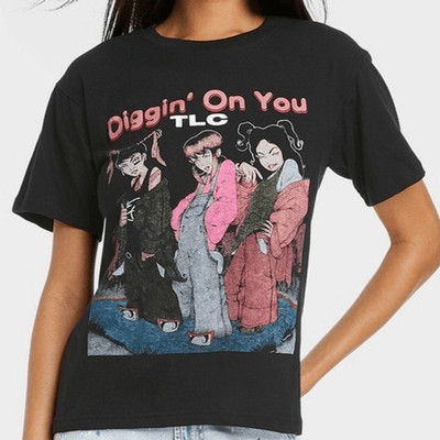 Women's TLC Diggin on You Short Sleeve Graphic T-Shirt Size XL
