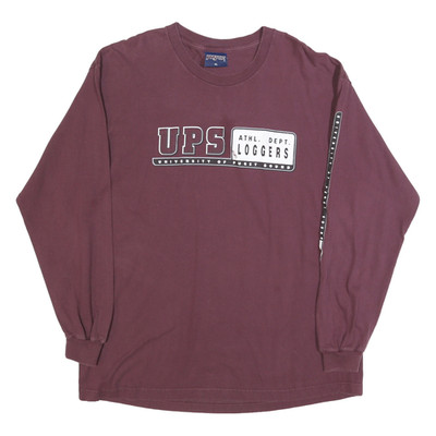 JANSPORT Herren weinrot University Of Puget Sound Holzfäller Langarm Rundhalsausschnitt XL
