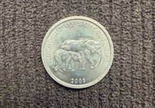 Rep. of Somaliland -- 2005 CE -- Alum. 5 shillings -- (ELEPHANT AND BABY!)