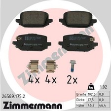 ZIMMERMANN Bremsbelagsatz Scheibenbremse 26589.175.2 für NISSAN QASHQAI 3 J12