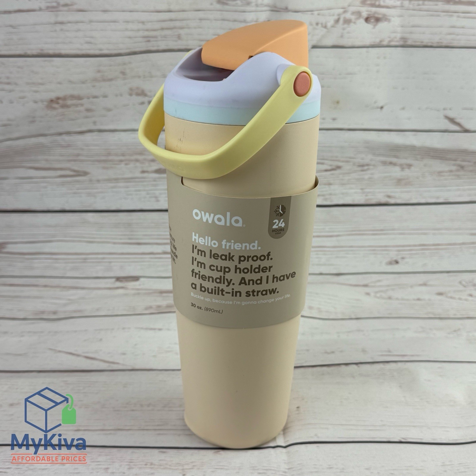 Owala FreeSip Sway Stainless Steel Water Bottle 30oz Tan Insulated