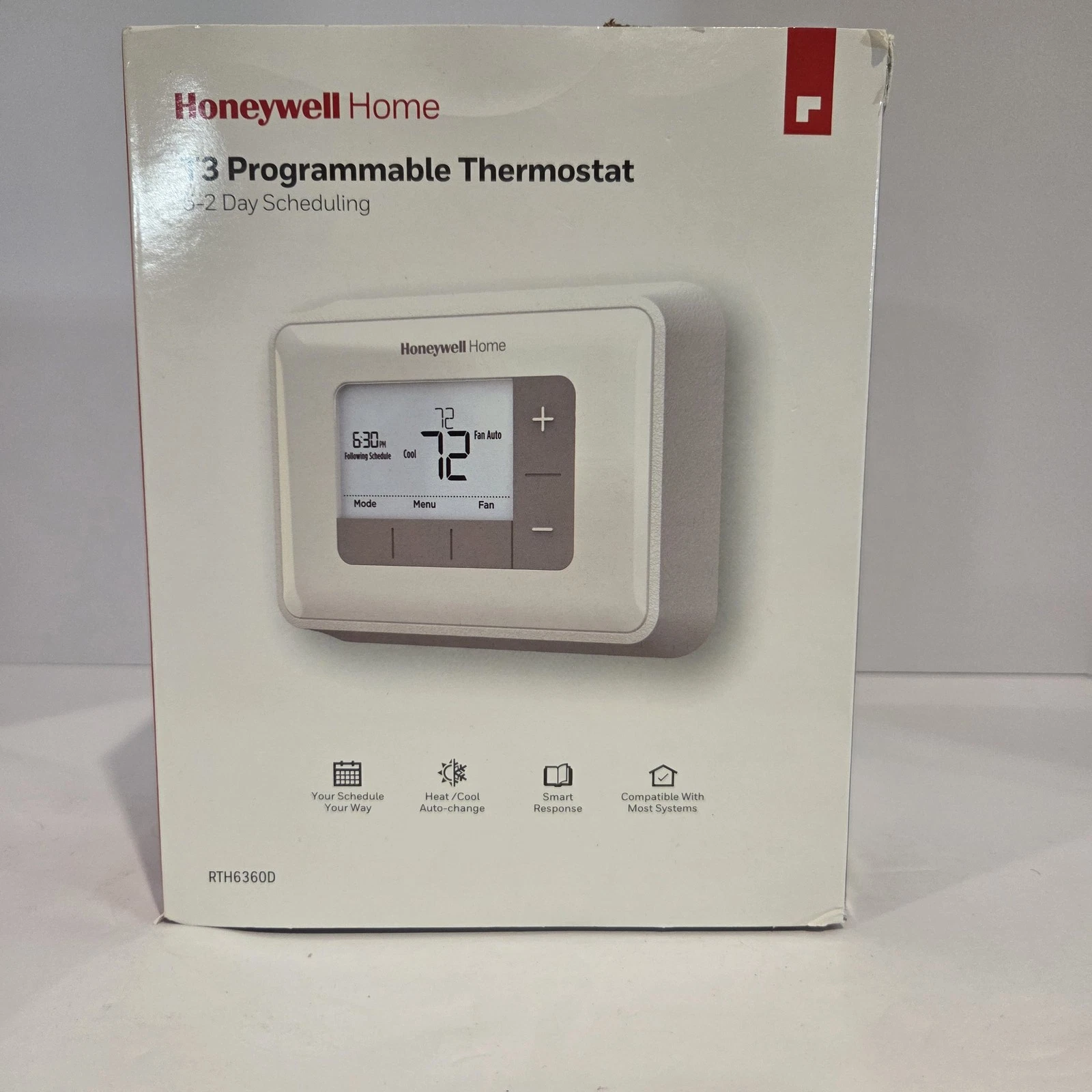 Honeywell Home T3 Programmable Thermostat 5-2 Day Scheduling RTH6360D
