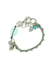 Silpada Retired B2314 Mixed Stone Macrame Toggle Bracelet