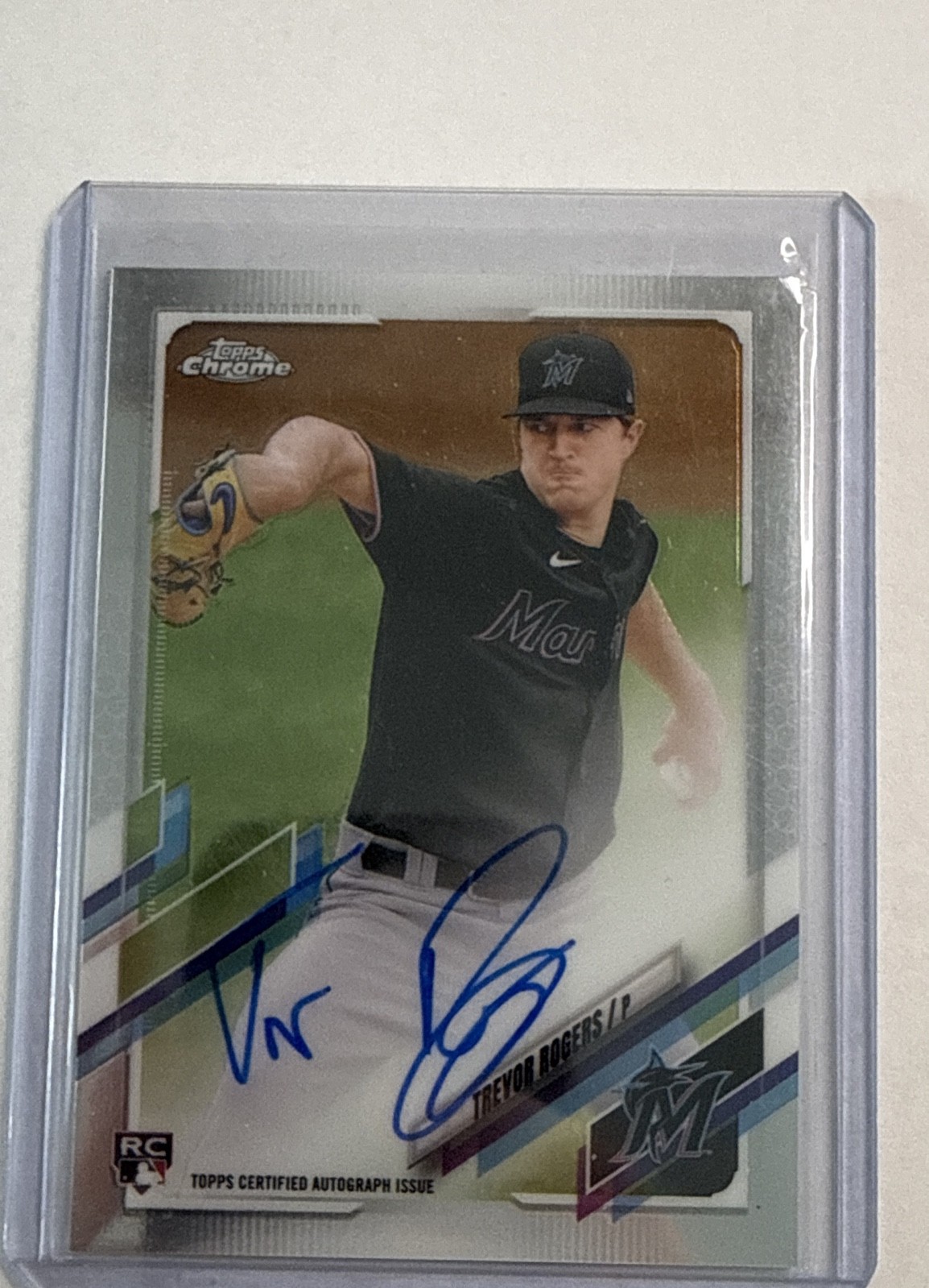 2021 Topps Chrome - Rookie Autographs Trevor Rogers #RA-TR (AU, RC)