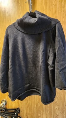  BCBGMAXAZRIA Womens Black Knit Cowl Neck Sweater Top XS/S 