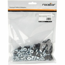 NEW Rocstor Y10E082-S1 50 Pkg M5 Mounting Screws and Cage Nuts for Server Rack