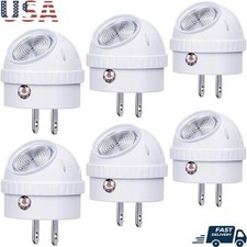 6 Pack Plug In Warm White Nightlights 360  Rotate Dusk Sensor for Rooms New