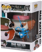 Johnny Depp Alice in Wonderland Signed Mad Hatter #177 Funko Pop in Blue - BAS