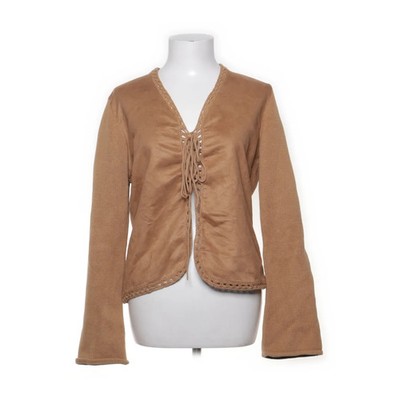 Strickjacke, Damen, Größe: L, Beige, Baumwolle/Polyester, Einfarbig #KAx