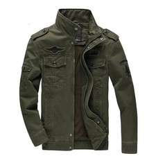Men Military Jacket Army Plus Size Cargo Air Force One Spring Autumn Casual Coat