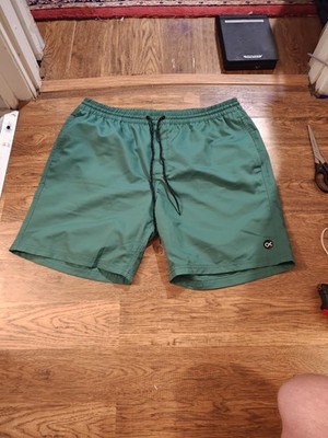 Outerknown Shorts Mens XL Green Polyester Swim Trunks Drawstring Beach Summer
