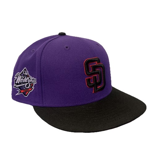 San Diego Padres Mütze Kappe Herren tailliert 7 5/8 New Era Seitenaufnäher zweifarbig