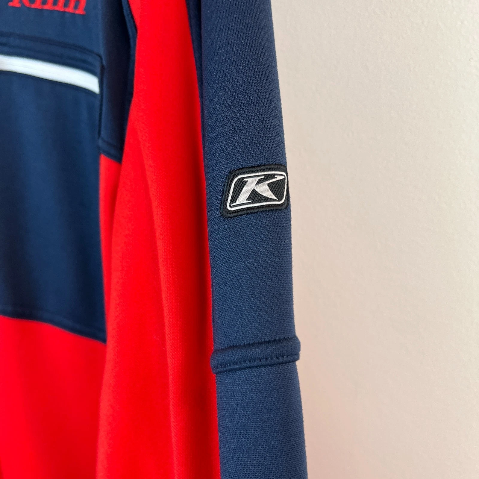 Klim Glacier Jacket Mens XL Red Navy Full Zip Lightweight Performance Breathable - product detail image 6