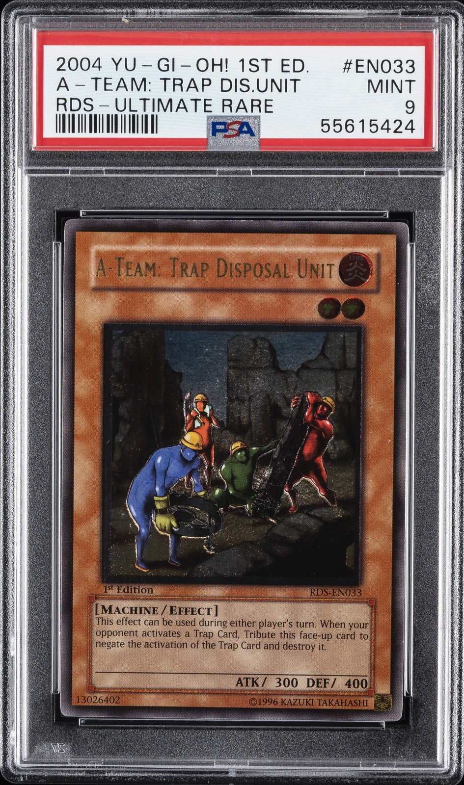 2004 YU-GI-OH! RDS-RISE OF DESTINY #EN033 A-TEAM: TRAP DISPOSAL UNIT PSA 9