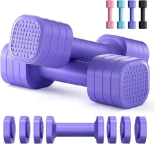 4-in-1 Adjustable Dumbbell Set of 2, 2–5LB Hand Weights for Women Home Workout