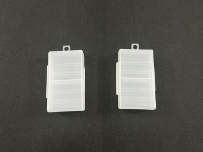 Double AA Battery Storage Box Case Holder in Clearview Color 12 Slot, 2QTY Set