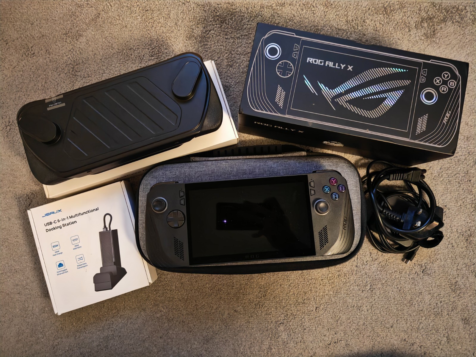 ASUS ROG Ally X Handheld PC Console Black w/ Box Charger Dock Wi‑Fi USB‑C