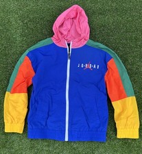 Kids Vintage Nike Air Jordan Nylon Jump Jacket Youth Small 8-10YRS Retro 90's