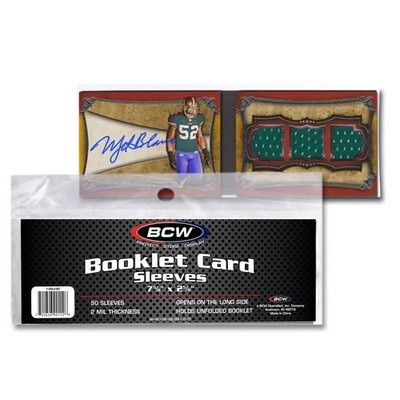 New (1 pk) BCW Booklet Card Sleeves-  50 sleeves per pack