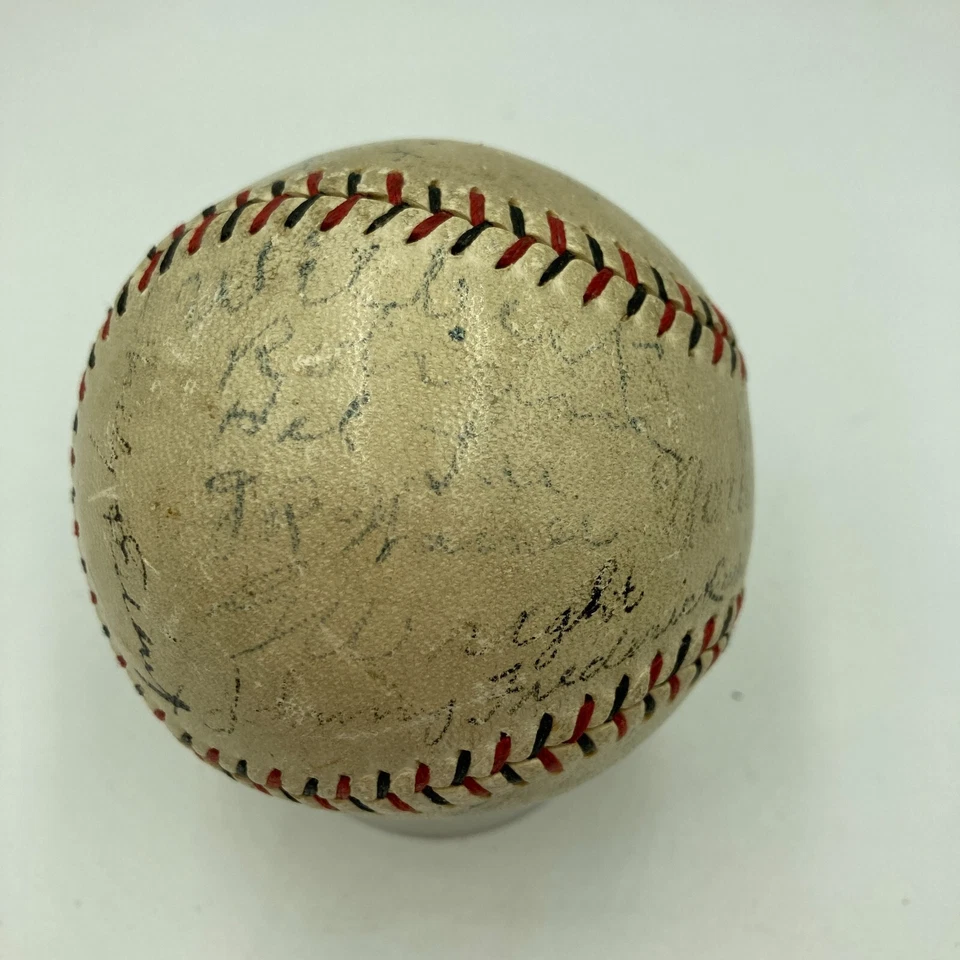 Wilbert Robinson & Rabbit Maranville 1930 Boston Braves Signed Baseball JSA COA - Image 4 of 4