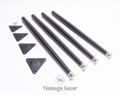 BLACK Wurlitzer 200a Legs & Plates - set of four Made by Vintage Gear