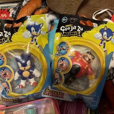 Set Of 2 Somic  GooJitZu Minis Sonic And Dr Eggman NI Packages