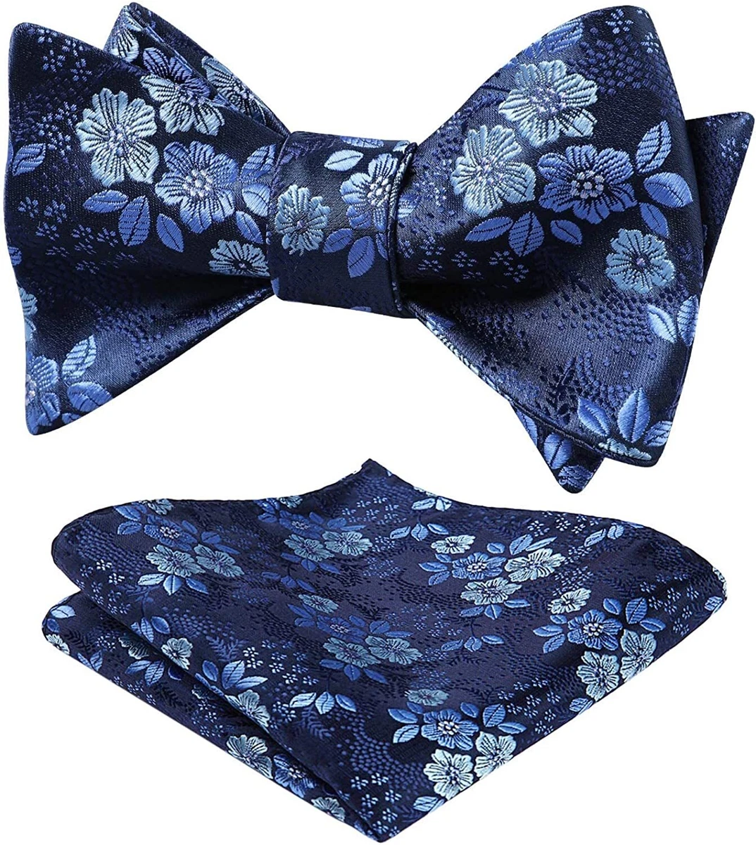 HISDERN Bow Ties for Men Floral Paisley Bowties Mens Self Tie Bow Tie Handkerchi