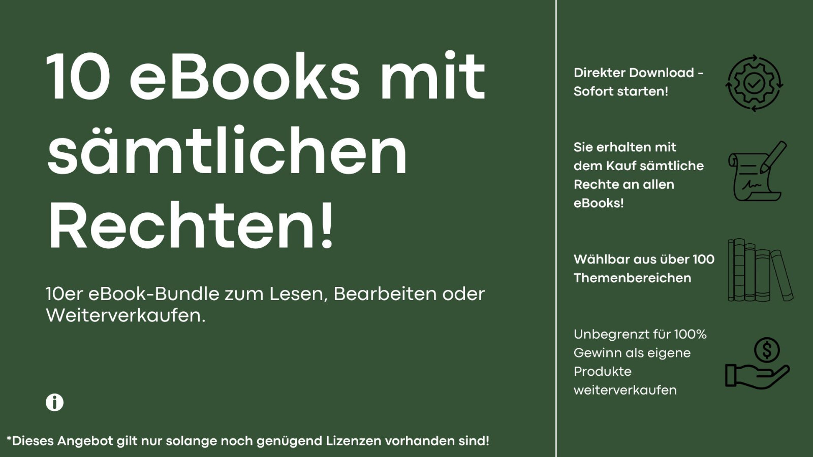 10er E-Book-Bundle mit vollen Wiederverkaufsrechten | eBay