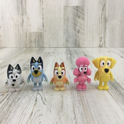 Bluey Lot of 5 Friend Figures Toys Muffin Coco Lucky Bluey Bingo NEW