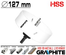 HSS Bi-Metall Lochsäge Ø 127mm Metall Bohrkrone Dosen Fräser Loch Bohrer -PROFI-