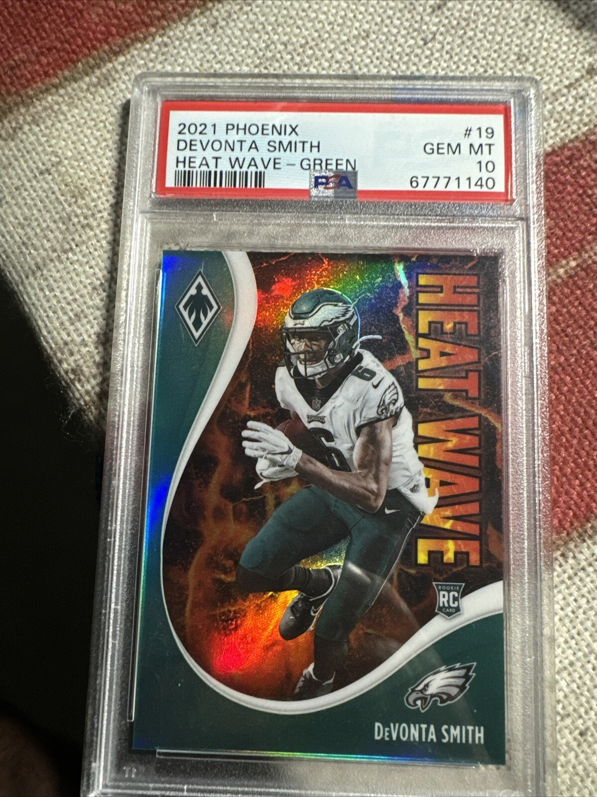 DeVonta Smith Panini Phoenix Heat Wave #19 Green