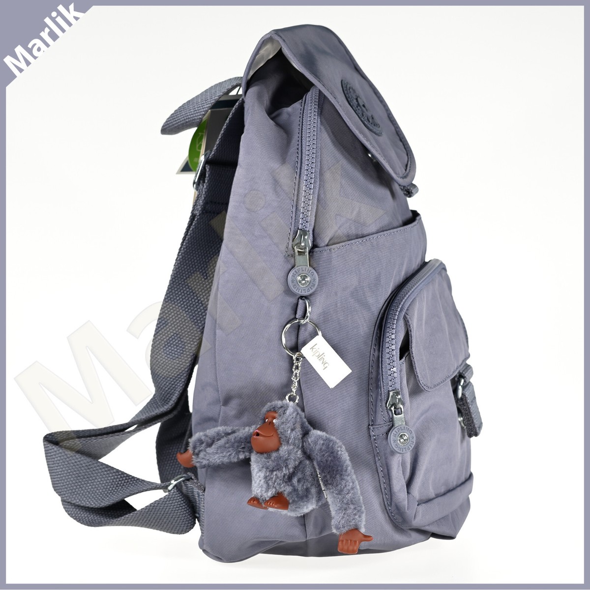 Genuine Kipling Queenie Nylon Backpack, Hazy Grey, KI0187, w  display picture 2