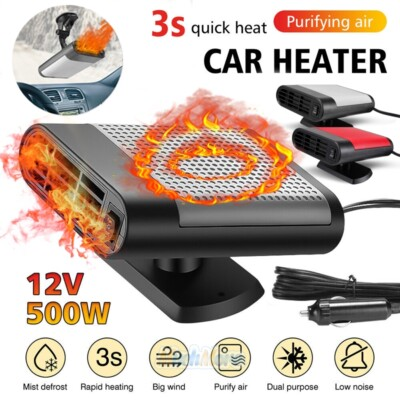 #ad 500W Electric Car Heater 12V DC Heating Fan Defogger Defroster Demister Portable $27.69