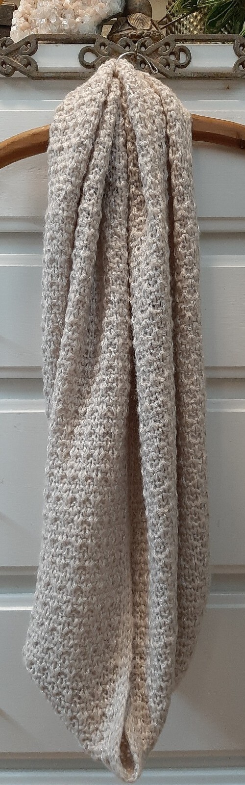 Cejon Infinity Loop Scarf Chunky Knit Silver Meta… - image 2