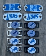 2 Detroit Lions NFL Paracord Charms Oval or Mini Dog Tag shoelace charms